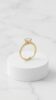 Gold Solitaire Pave Ring