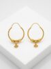 Gold Beaded Bali Earrings